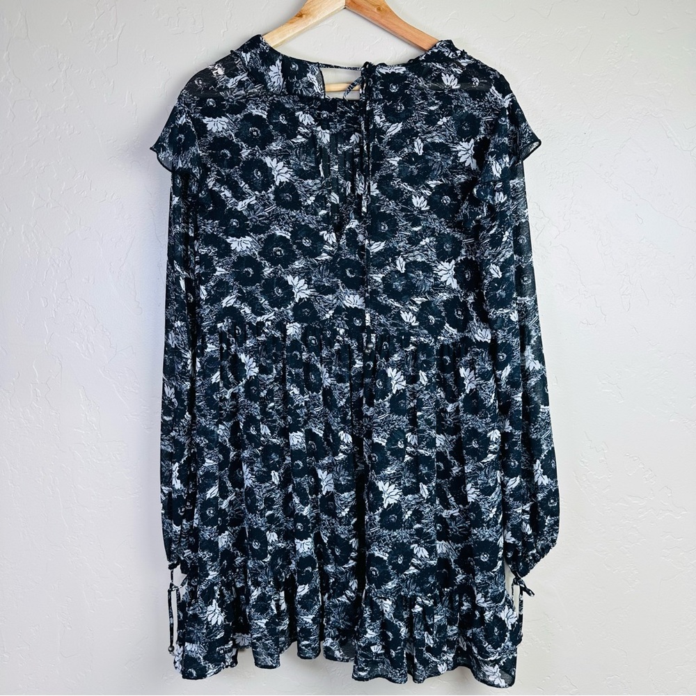 Free People Women’s These Dreams Mini Dress Black Combo Size Medium - Picture 6 of 9